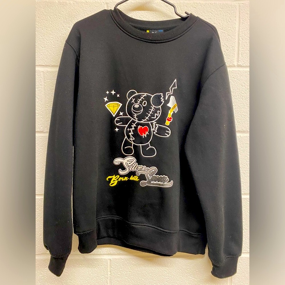 Black Graphic Bear Bleeker & Mercer Sweatshirt